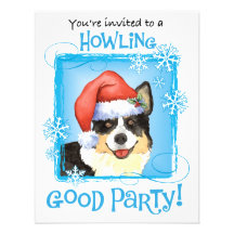 Corgi heureux de Howliday Gallois Invitations
