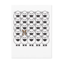 Corgi in the Sheep Post Card