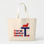 Corgi Nation Stand Tall Tote Bags
