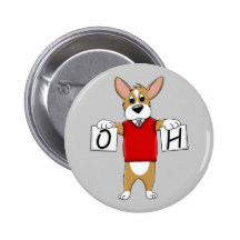 Corgi O-H-I-O Pinback Buttons