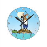 Corgi Sailing Round Wallclocks