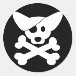 Corgi Skull & Crossbones Stickers