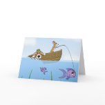 Corgi & Son Fishing Card