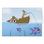 Corgi & Son Fishing Card