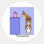 Corgi Teamwork Stickers