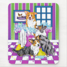 Corgi Tub Full Mouse Pads