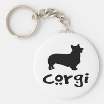 Corgi With Cool Text Key Chains