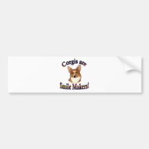 Corgis are smile Makers - Pippin Bumper Stickers