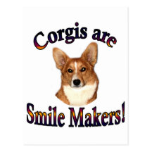 Corgis are smile Makers - Pippin Postcard