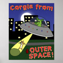 Corgis from Outer Space Poster