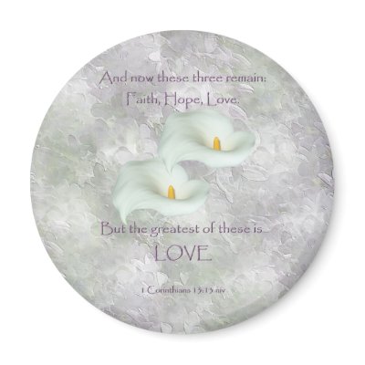 Corinthians 13:13 Faith Hope Love Magnet by Judith_Heath