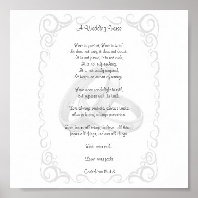 Corinthians Wedding Verse Poster by frugalbride