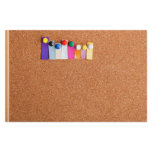 Cork board and colourful heading for eight letter 