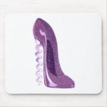 Corkscrew lilac stiletto shoe mousemat