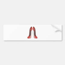 Corkscrew Red Stiletto Shoes Bumper Stickers