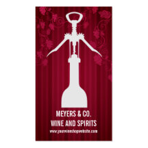 Corkscrew Wine Shop Business Card Templates