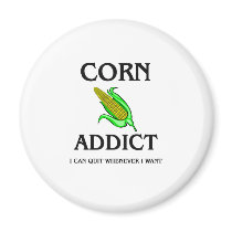 Corn Addict Fridge Magnet