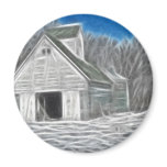 Corn Crib 4 Enhanced Oil Refrigerator Magnet