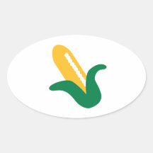 Corn Oval Sticker