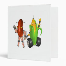 CornBot & BeanBot by Valxart.com Vinyl Binders