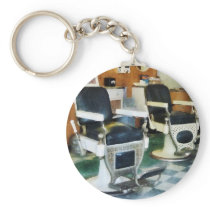 Corner Barber Shop Keychain