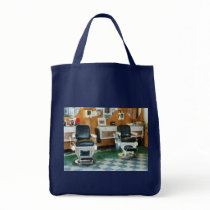Corner Barber Two Chairs Canvas Bags