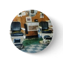Corner Barber Two Chairs Pinback Button