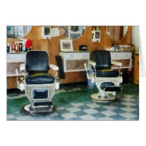 Corner Barber Two Chairs Greeting Cards