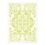 Corner Flourish Wedding Invitation (Chartreuse)