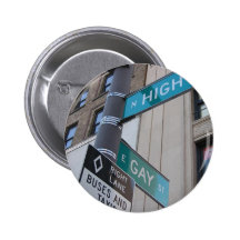 Corner of Gay and High Streets Pinback Button