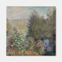 Corner of the Garden at Montgeron - Claude Monet Fridge Magnets