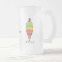 Cornet de crème glacée mug à café