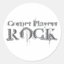 Cornet Players Rock Round Stickers