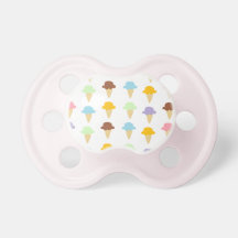 Cornets de crème glacée colorés tétines pour bébé
