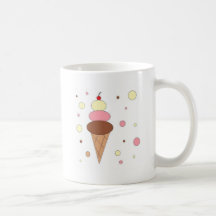 Cornets de crème glacée mug
