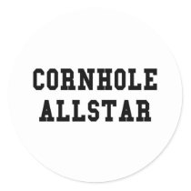 Cornhole Allstar Round Sticker
