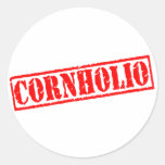 Cornholio Round Stickers