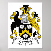 Cornish Family Crest Posters