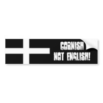 'Cornish Not English!' Bumper Sticker