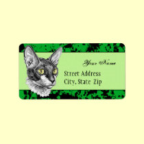 Cornish Rex Sketch labels