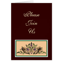 Cornucopia Custom Thanksgiving Folded Invitation Cards