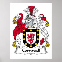 Cornwall Family Crest Posters