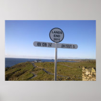 Cornwall Lands End Poster