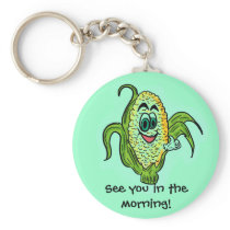 Corny humour food keychain