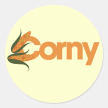 Corny Round Sticker
