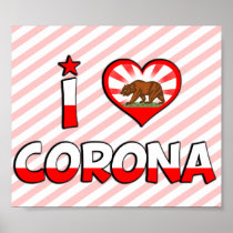 Corona, CA Print