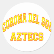 Corona del Sol Aztecs Round Stickers