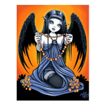 "Corona" Gothic Crystal Angel Art Postcard