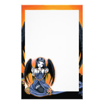 "Corona" Gothic Crystal Angel Art Stationery