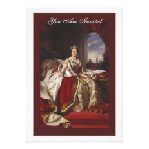 Coronation Portrait of Queen Victoria Custom Invite